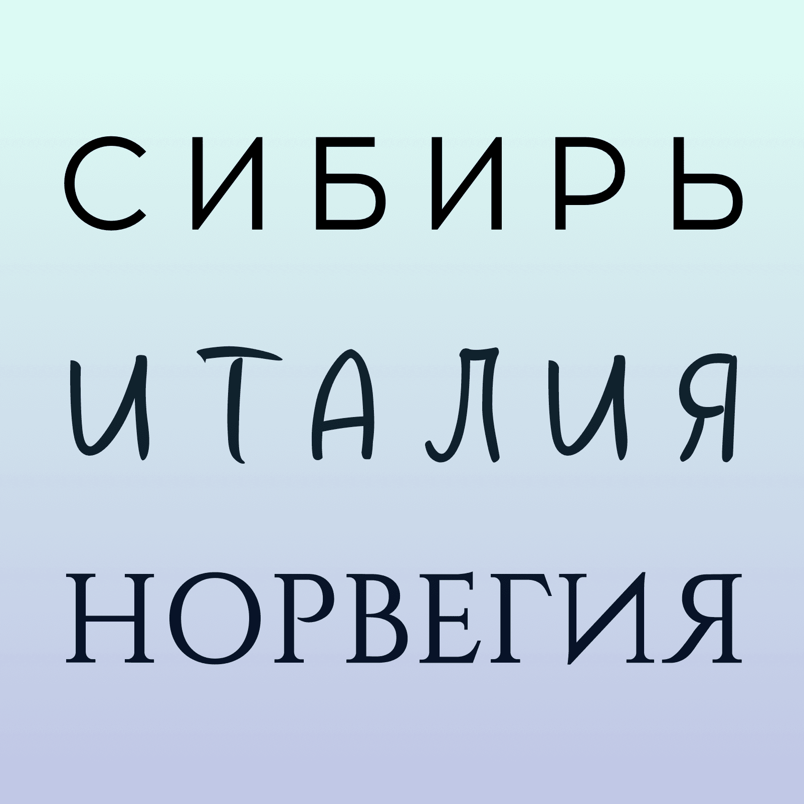 Сибирь, Италия, Норвегия - Podcasts