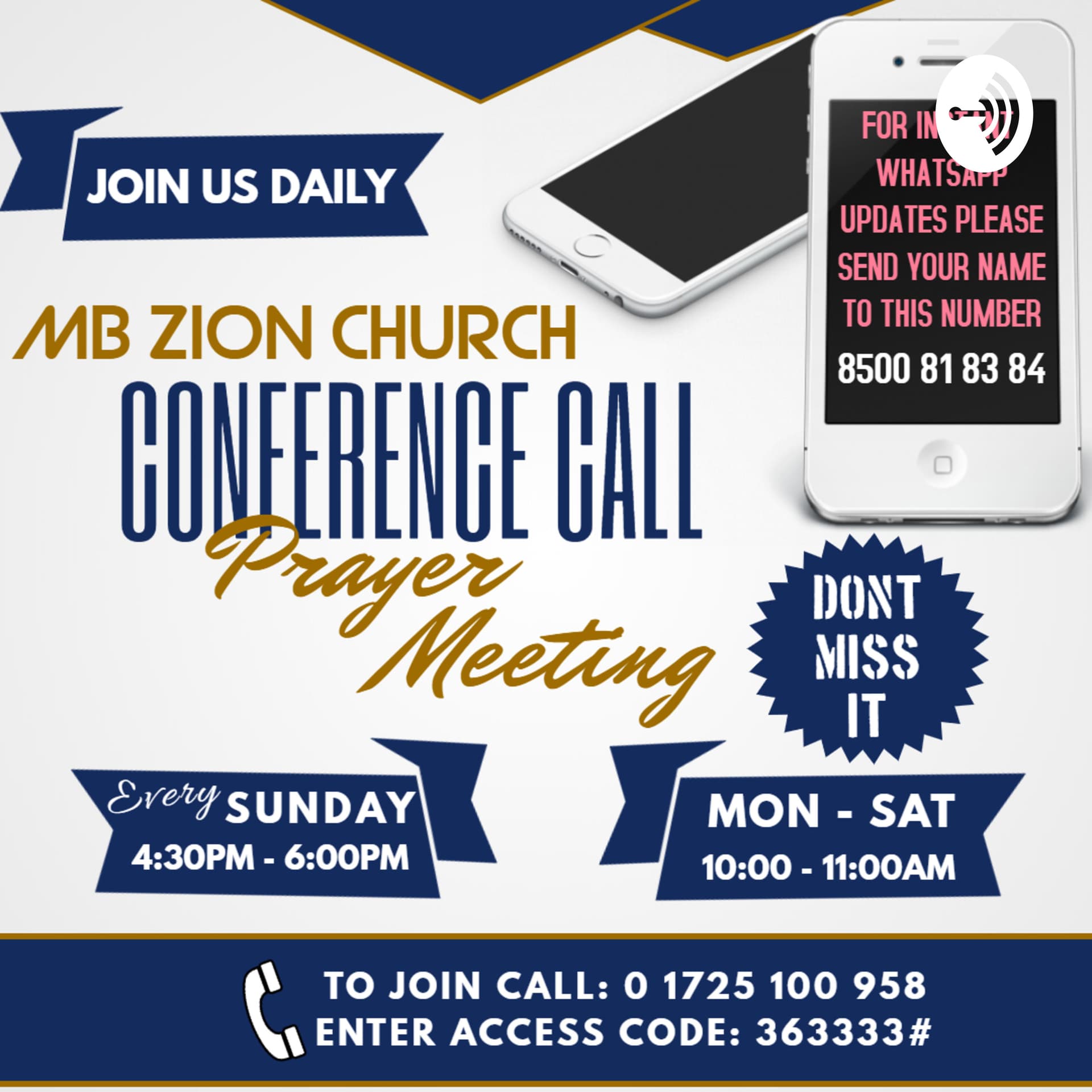 MBZC Conference Call Prayer Meeting - Podcasts
