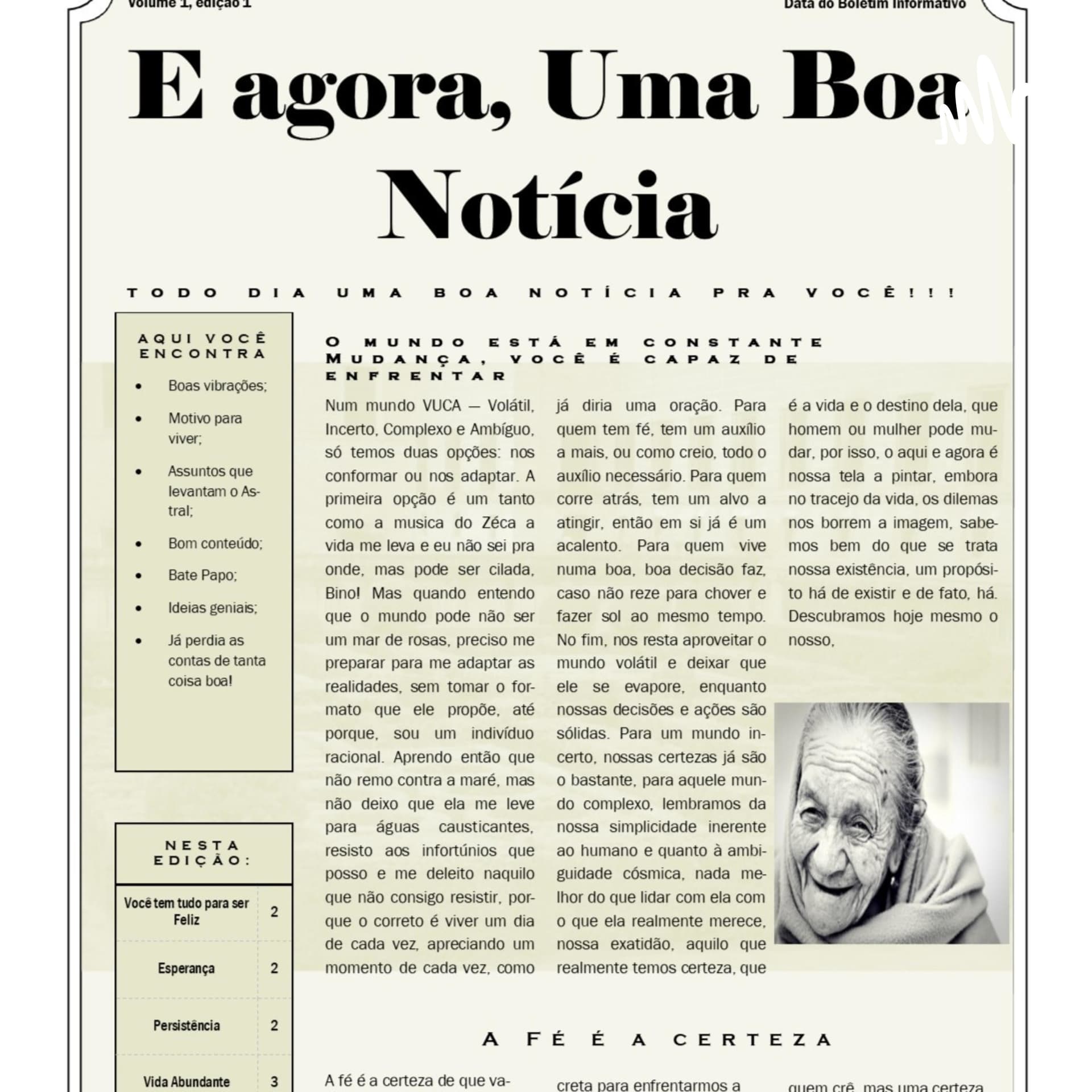E agora, uma Boa Notícia! - Podcasts