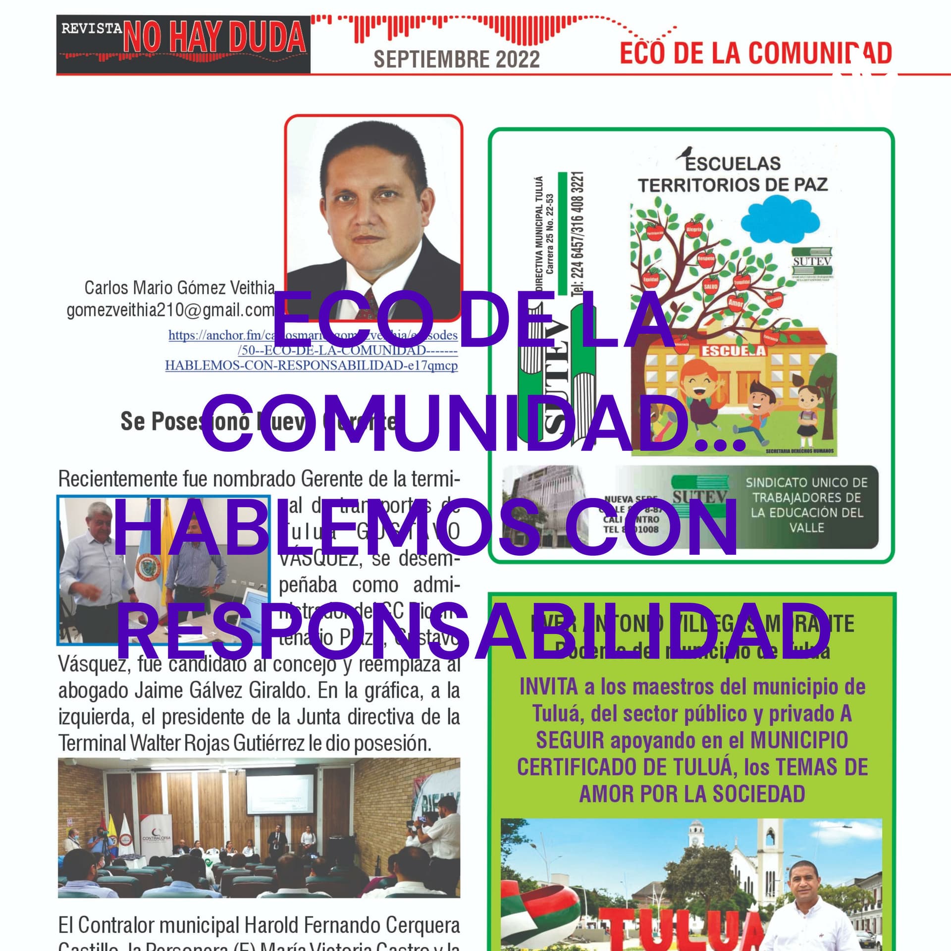 ECO DE LA COMUNIDAD... HABLEMOS CON RESPONSABILIDAD - Podcasts