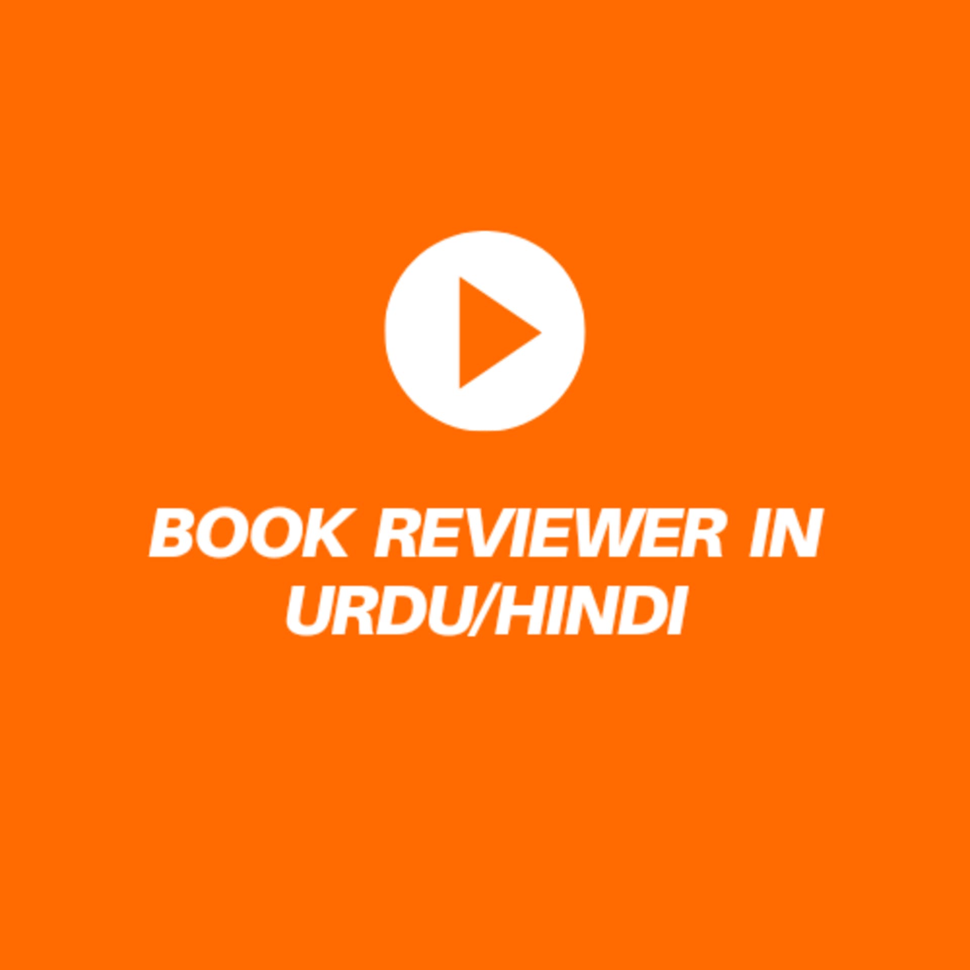 Book Reviewer In Urdu/Hindi - Podcasts