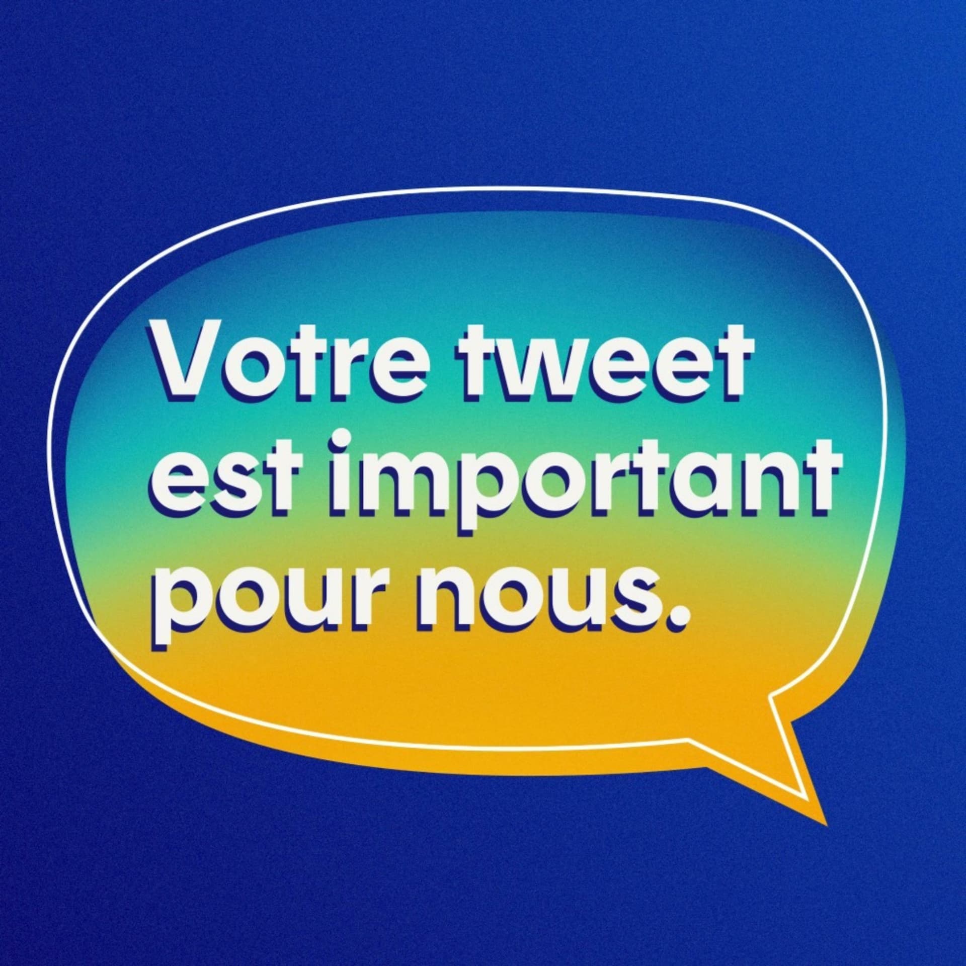 Votre tweet est important pour nous. - Podcasts