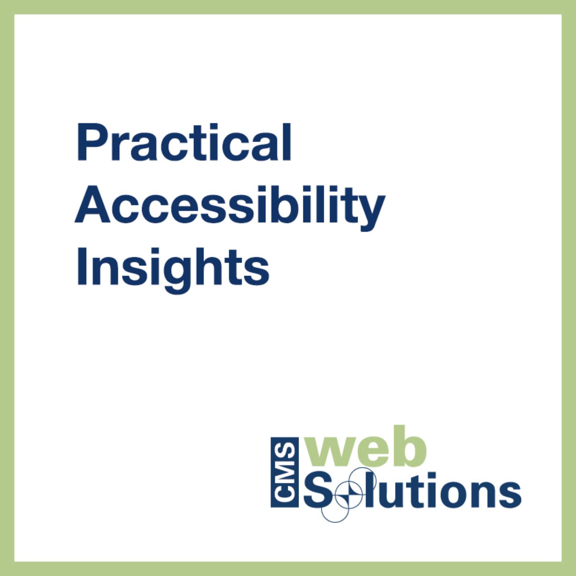 Practical Accessibility Insights - Podcasts