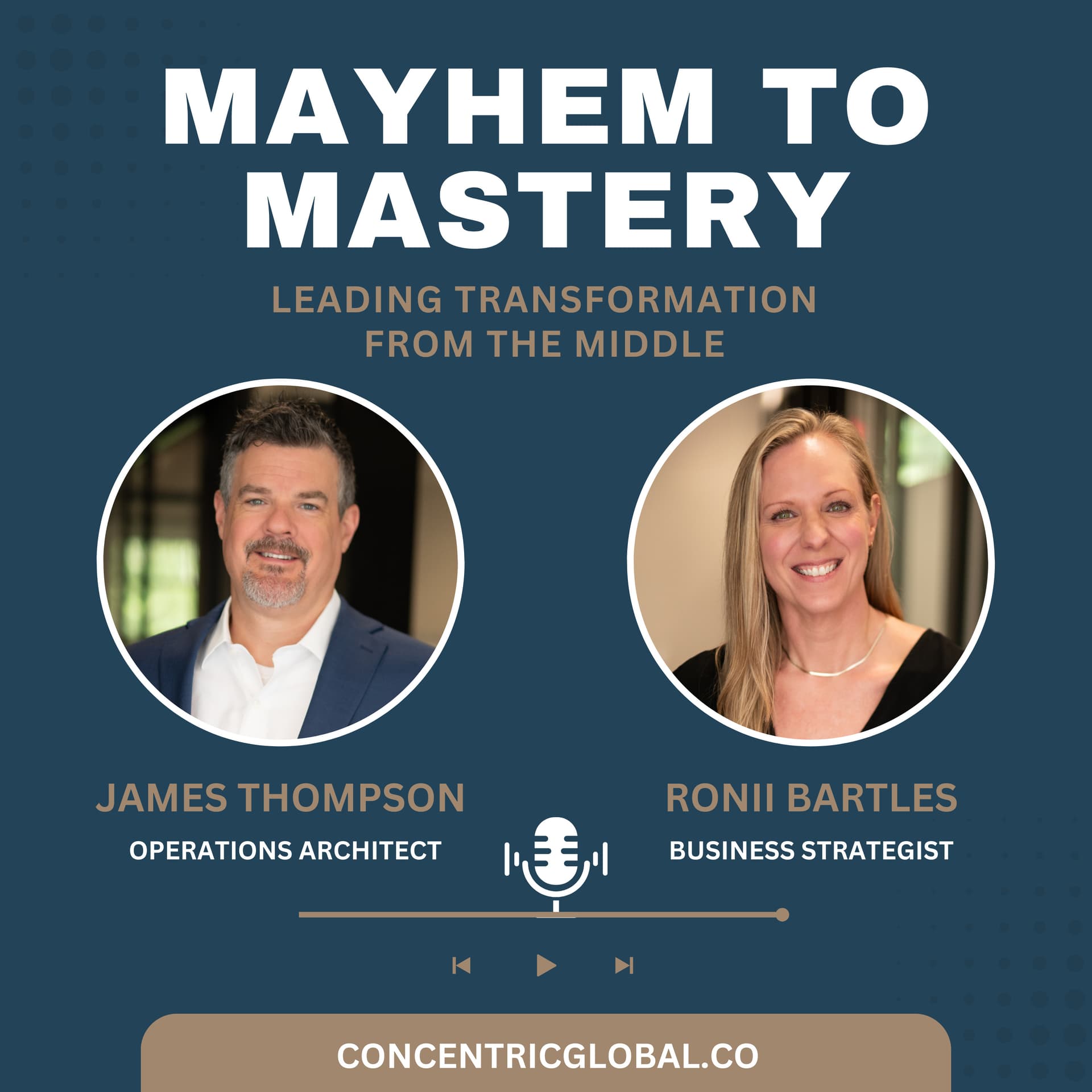 Mayhem to Mastery: Leading Transformation from the Middle with James Thompson & Ronii Bartles - Podcasts