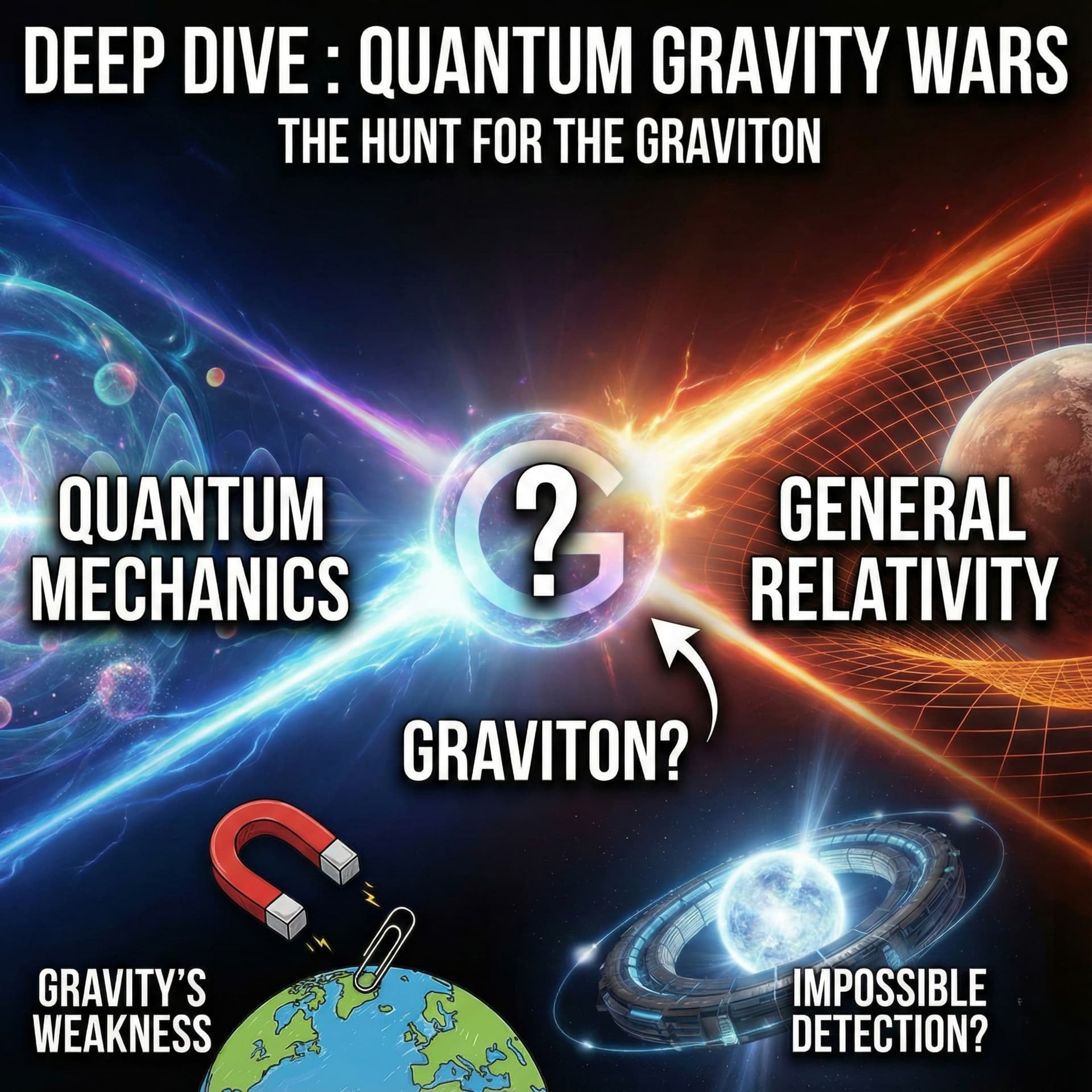 Quantum Gravity wars: Secrets behind the Gravity and elusive particles - Podcasts