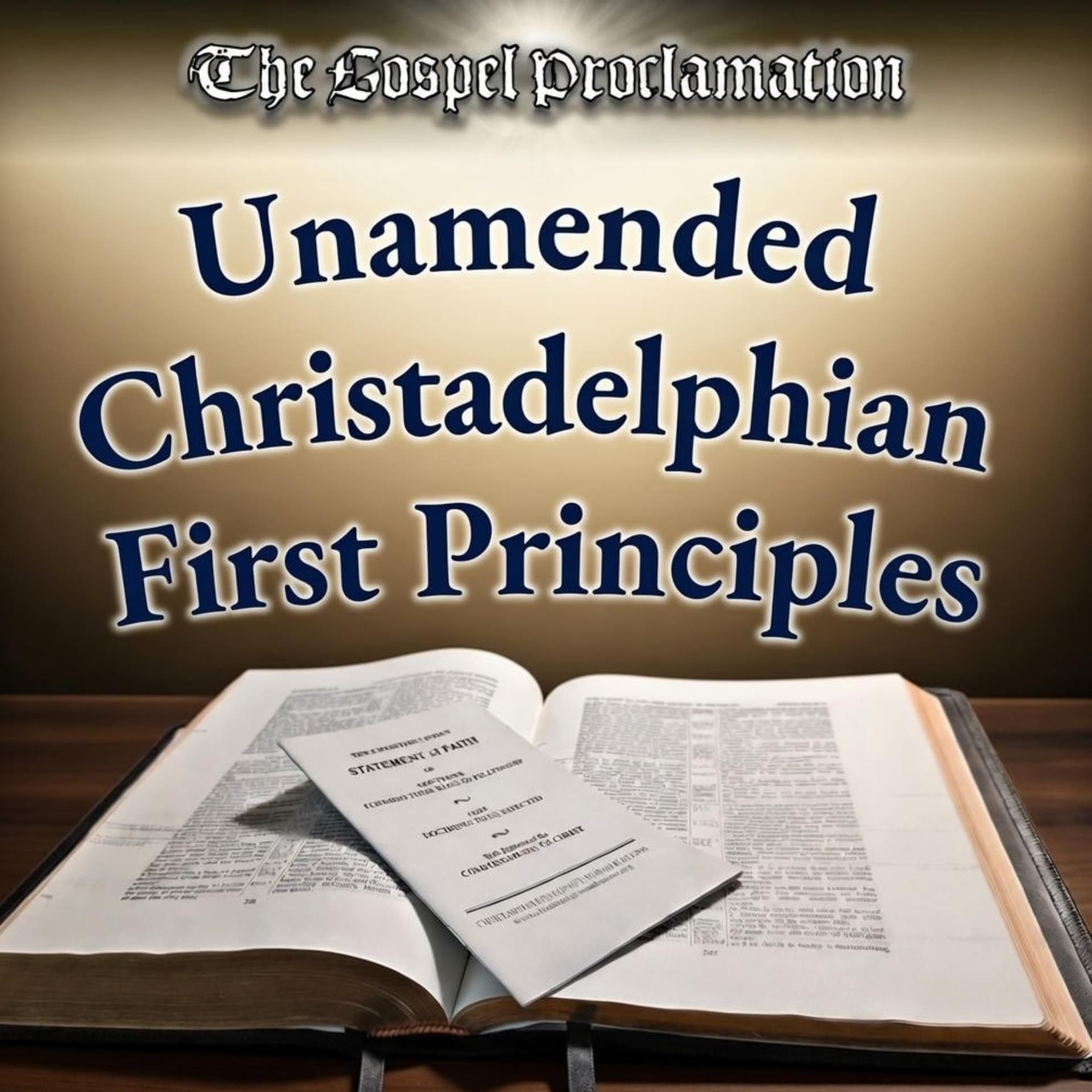 Unamended Christadelphian First Principles - Podcasts