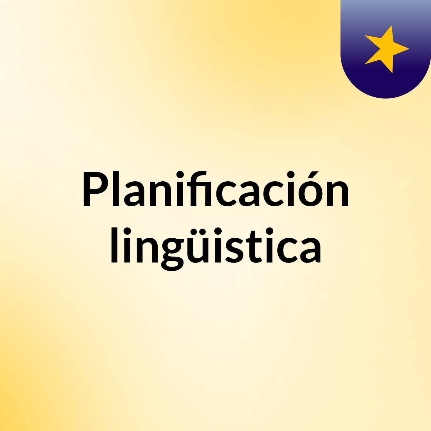 Planificación lingüistica