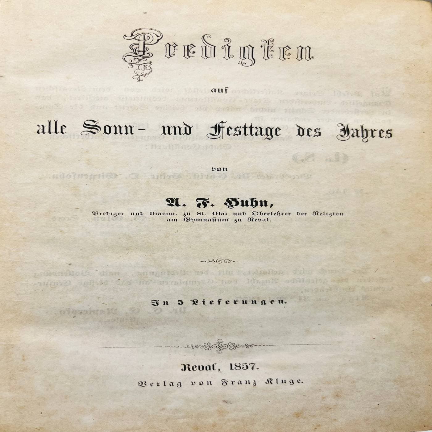 Predigten auf alle Sonn- und Festtage des Jahres von A. F. Huhn - Podcasts