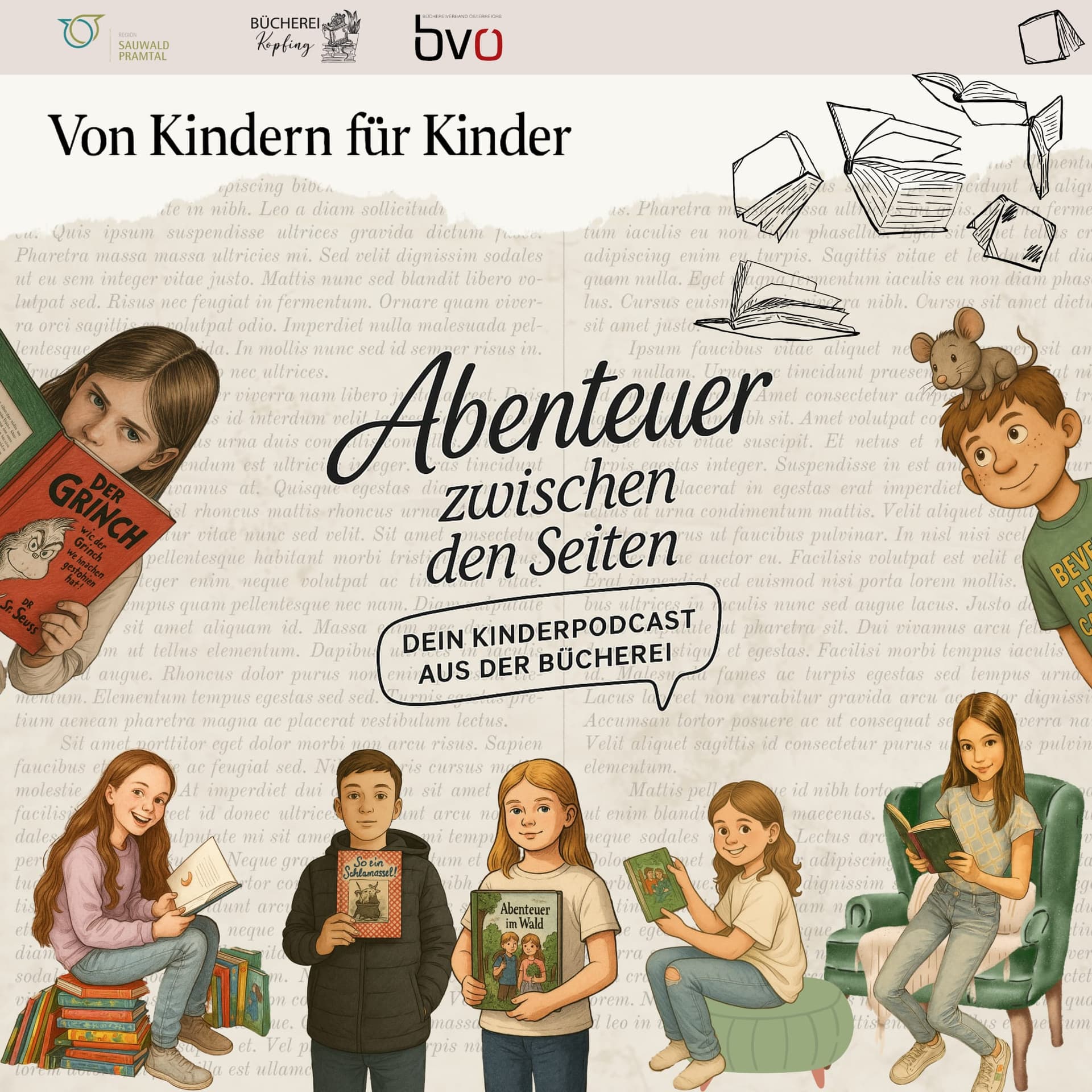 Abenteuer zwischen den Seiten, der Kinder Podcast aus der Bücherei - Podcasts