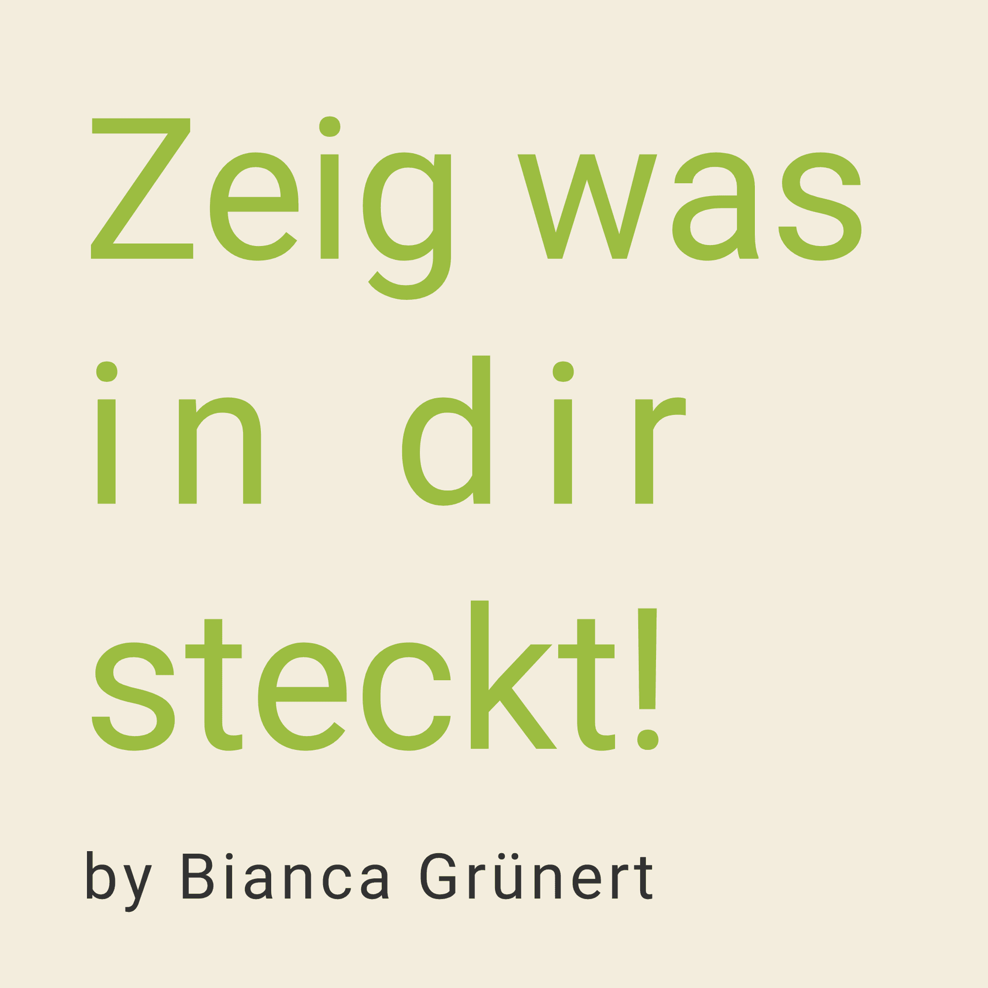 Zeig was in dir steckt! - Podcasts