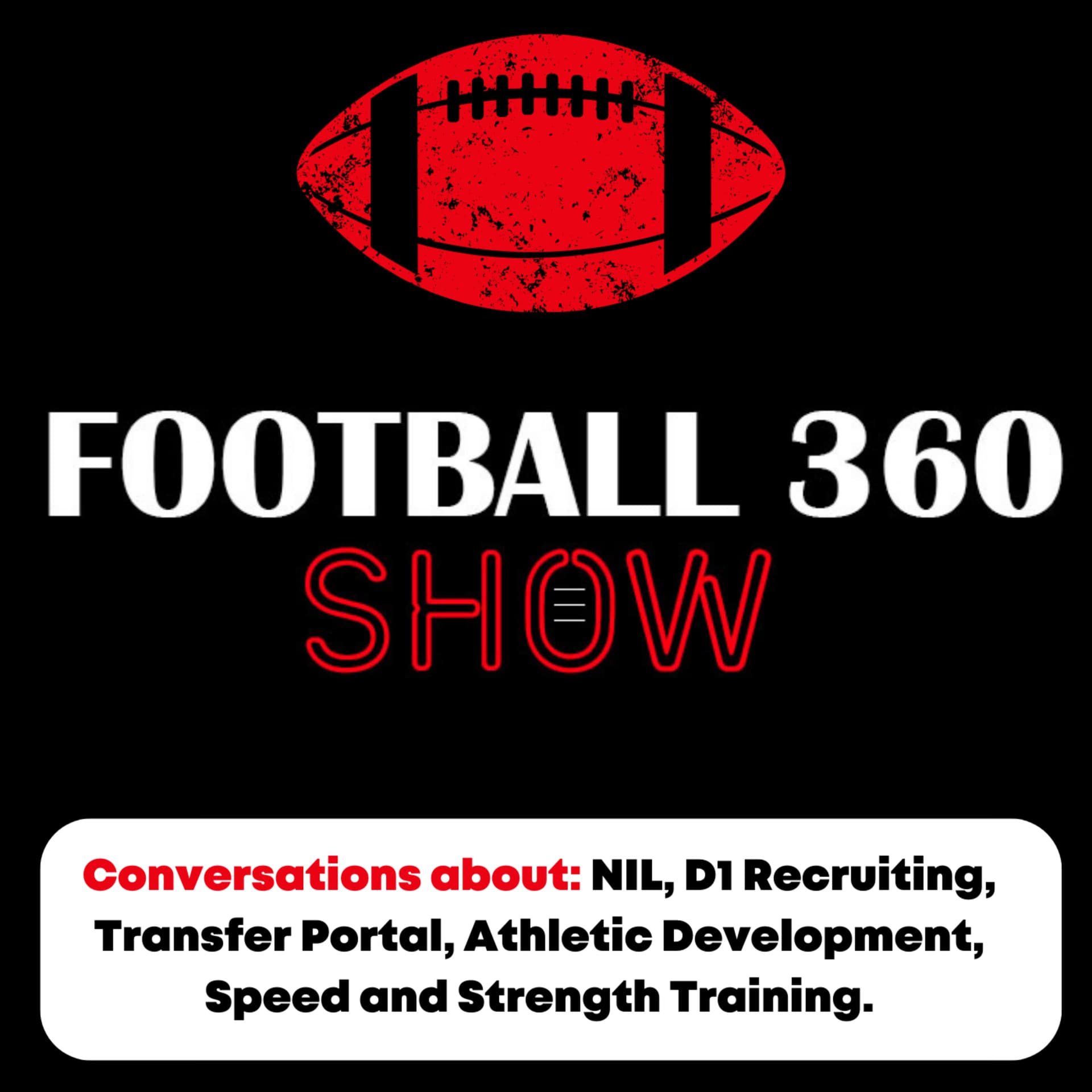 Football 360 Show: NIL, D1 recruiting, Transfer portal, Athletic Development, Strength Training. - Podcasts